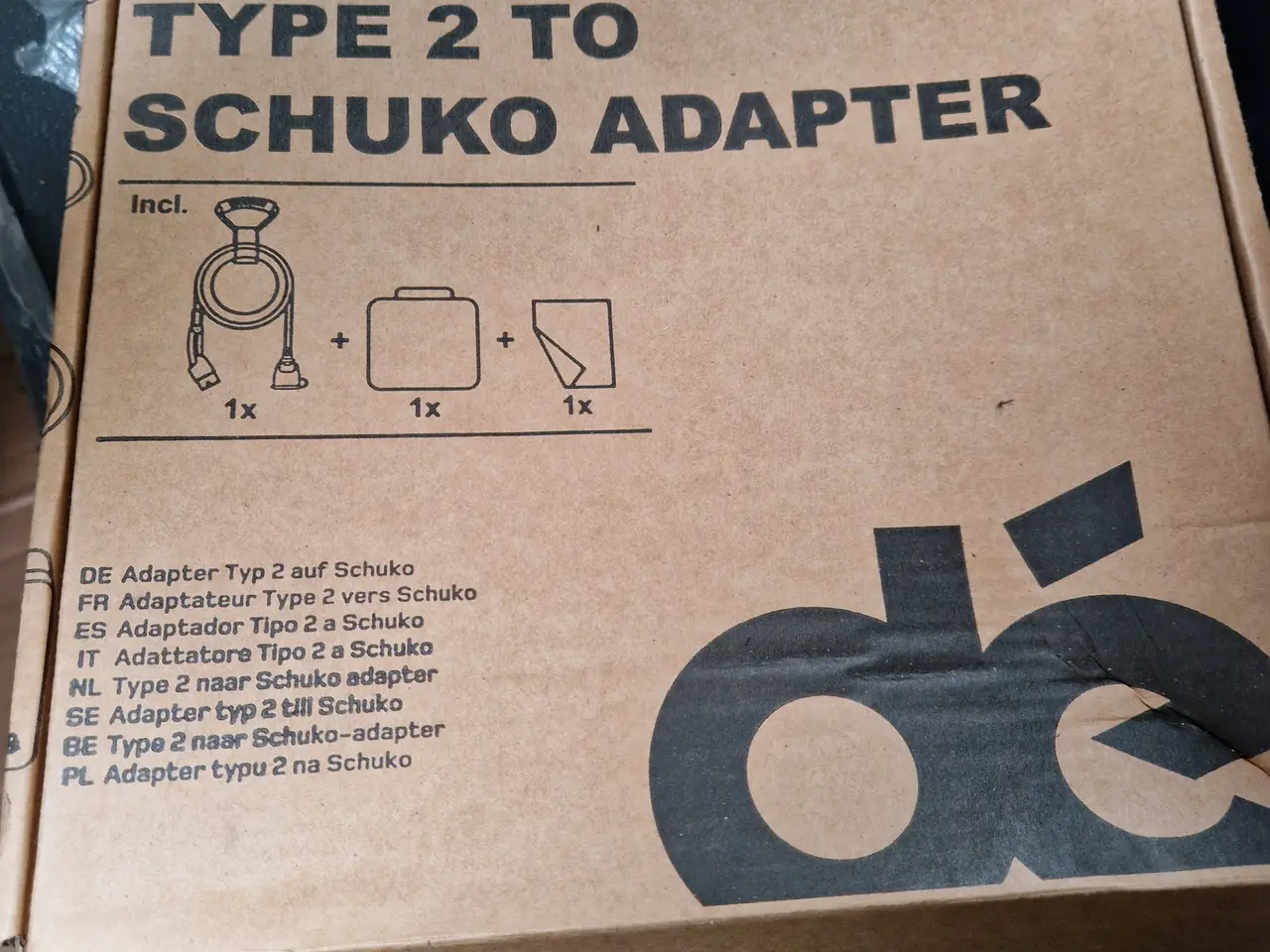 Billede 1 - Type 2 Schuko adapter 220 volt/ladestation