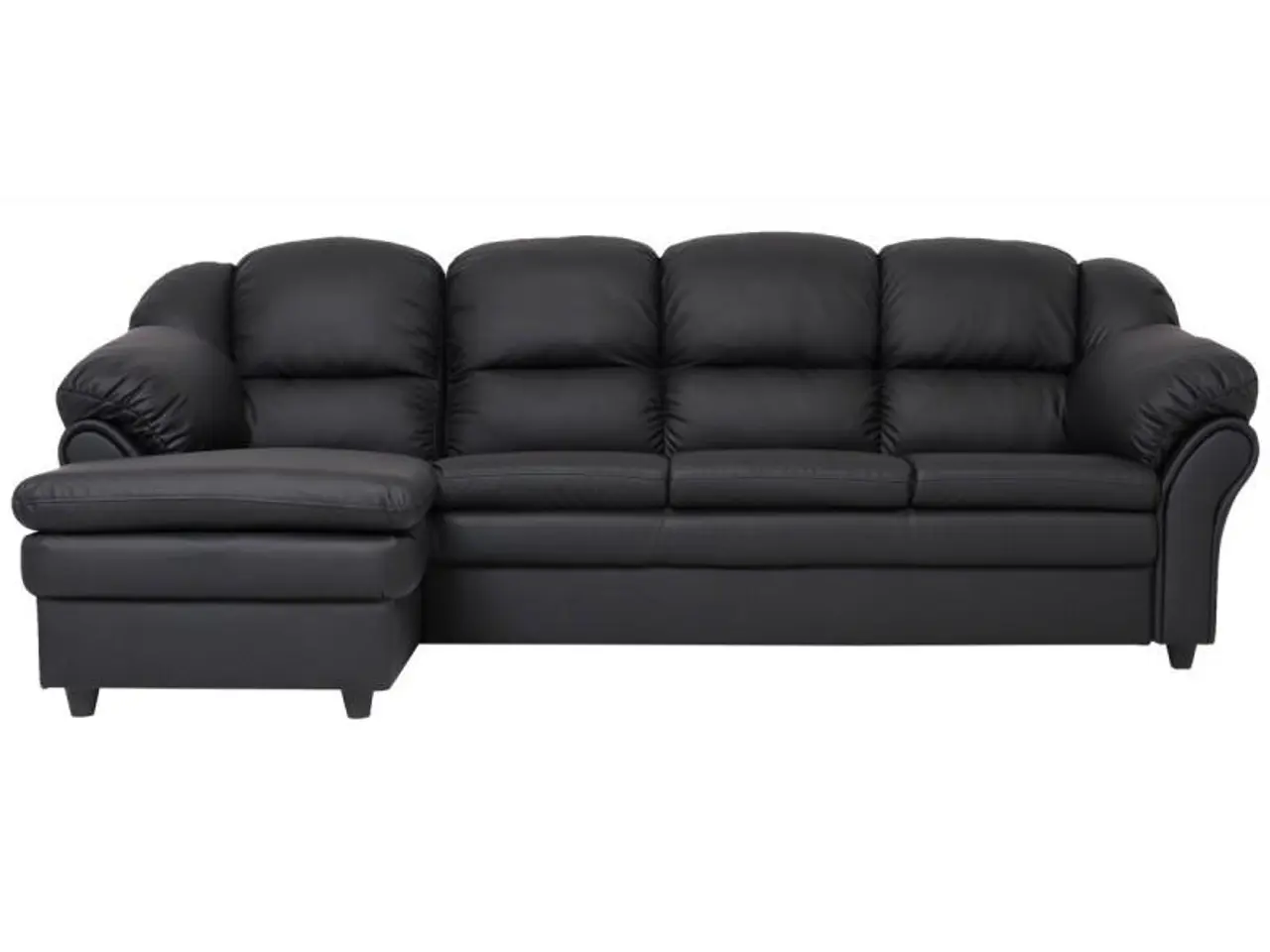 Billede 1 - Elias chaiselongsofa - 4 pers. Venstre - Sort tekstillæder