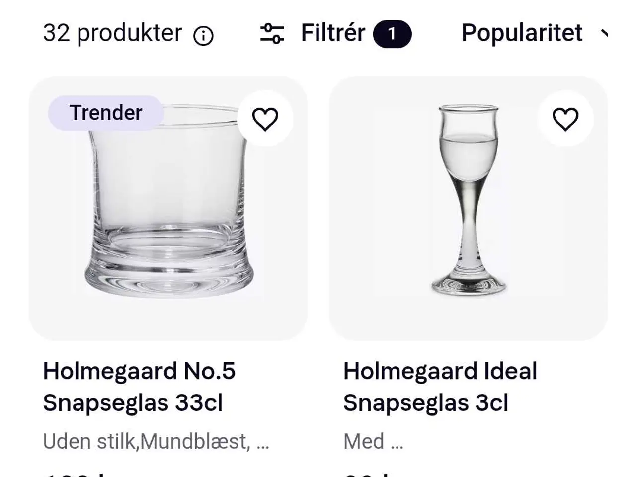 Billede 4 - HOLMEGAARD snapseglas