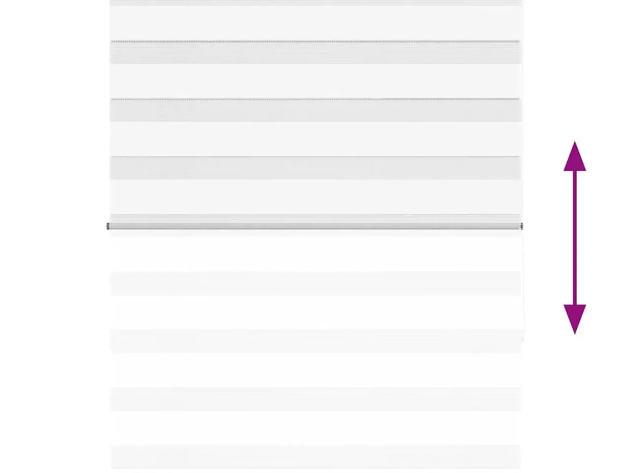 Billede 5 - Zebragardin - hvid 110×150 cm, stofbredde 105,9 cm, polyester