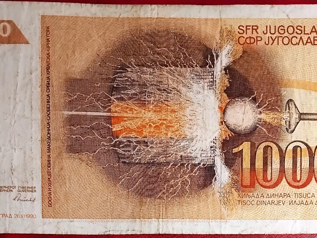 Billede 2 - JUGOSLAVIEN YUGOSLAVIA 1000 DINARA 1990 Tesla 