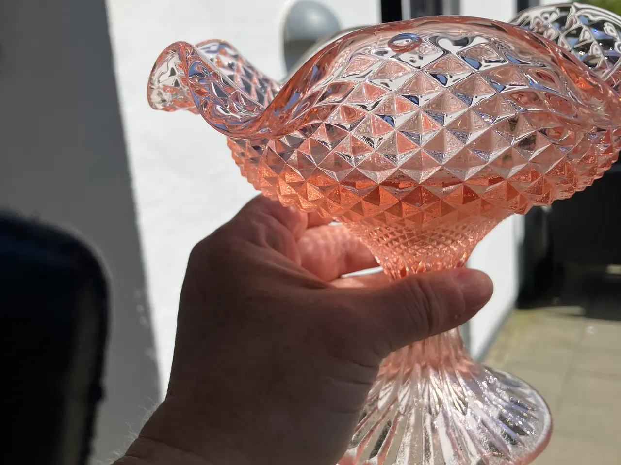 Billede 1 - Smuk vintage glasopsats/slikskål