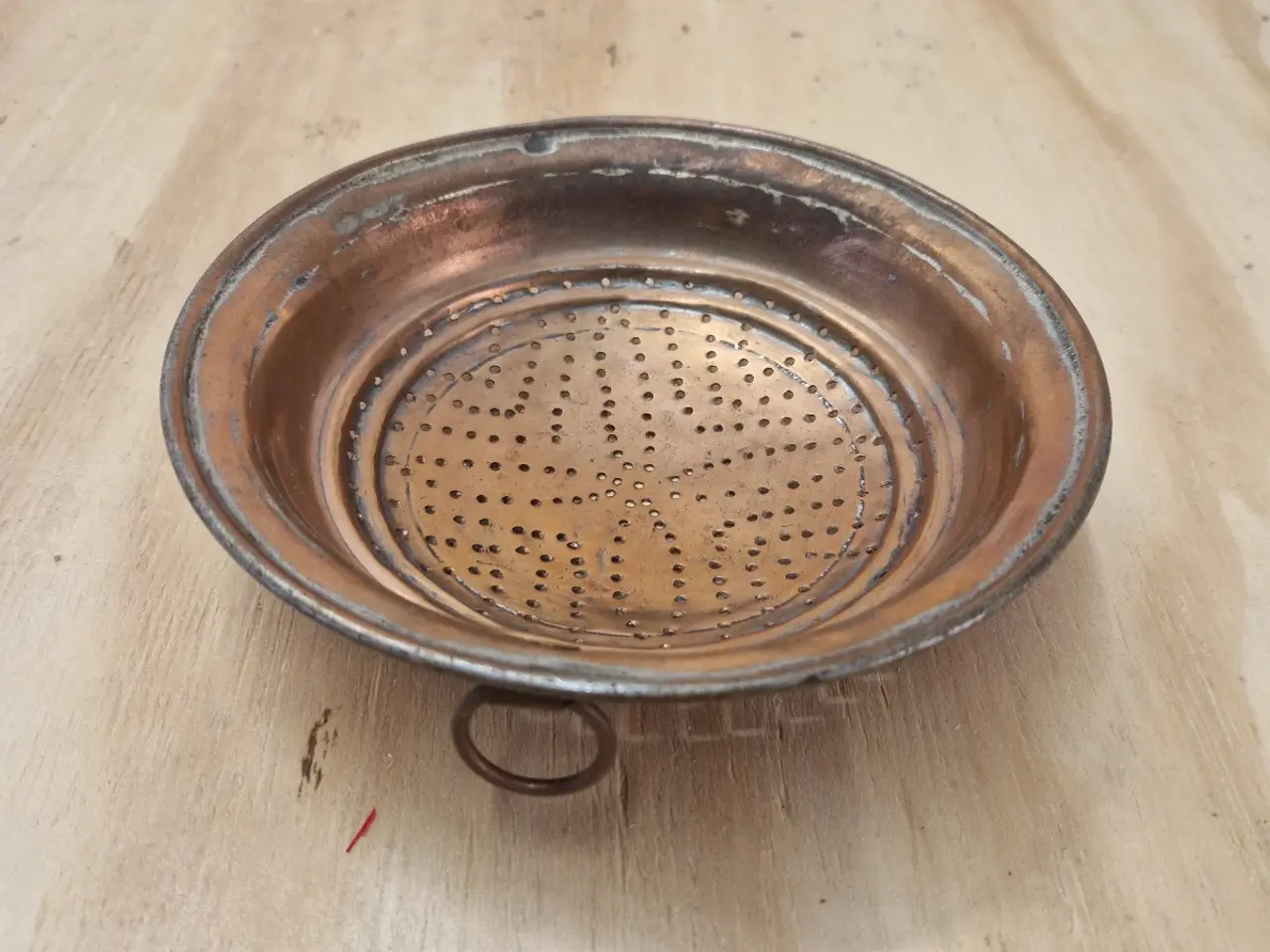 Billede 3 - Antik kobbersi 18 cm diameter
