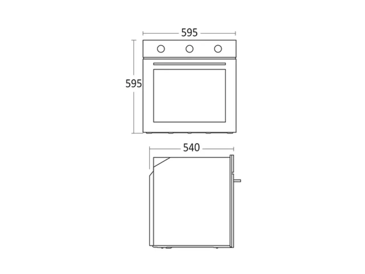 Billede 4 - Indbygningsovn 70 L – 0,79 kW – XO 6300