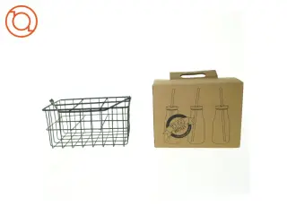 To go bottles med kurv fra LagerHaus (helt ny! str. 22 x 13 x 17 cm)