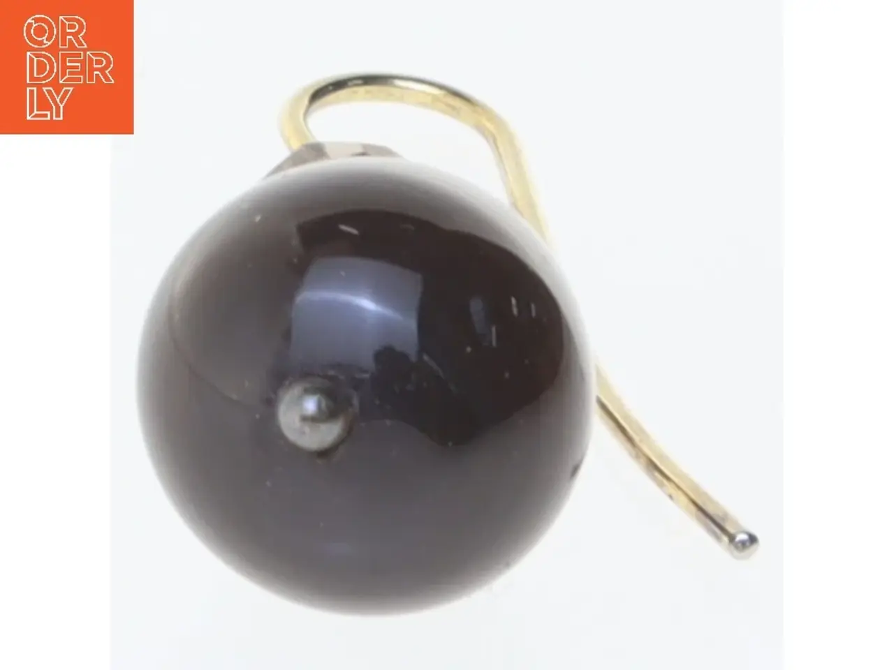 Billede 2 - Ørering med sten (str. 4,5 cm)