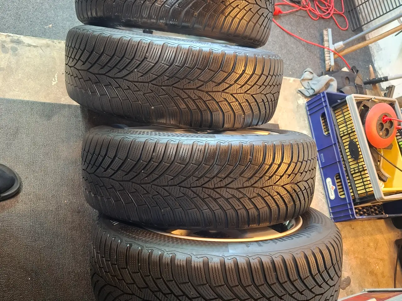 Billede 4 - 5x112 VW 16” alufælge med Continental vinterdæk
