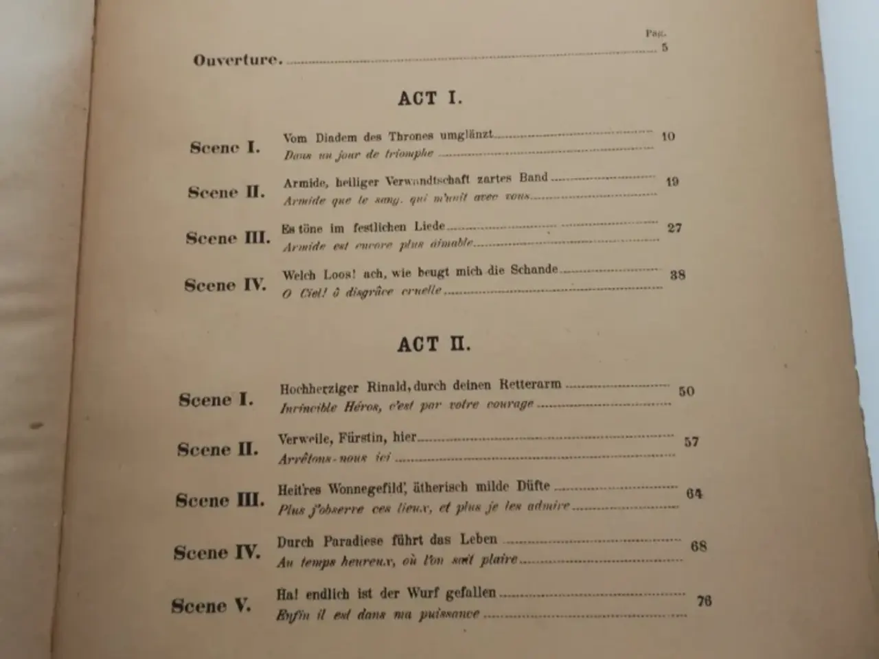 Billede 2 - Noder: Gluck: Armide, Klaverpartituret