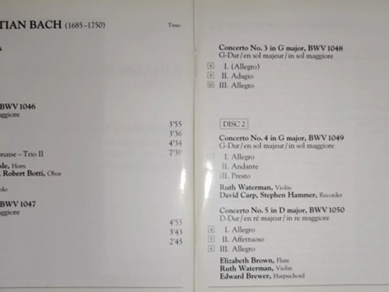 Billede 3 - Johann Sebastian Bach… – Brandenburg… – 2CD