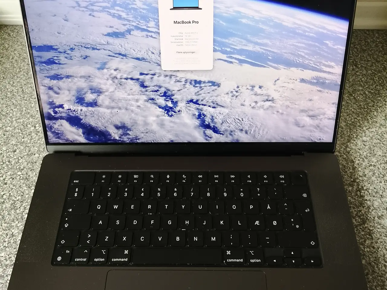 Billede 1 - MacBook Pro 16” M3 Pro – 18 GB RAM - Nov. 2023