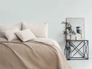 Sengetæppe - AmeliaHome SOFTA cappuccino 170×210 mikrofiber