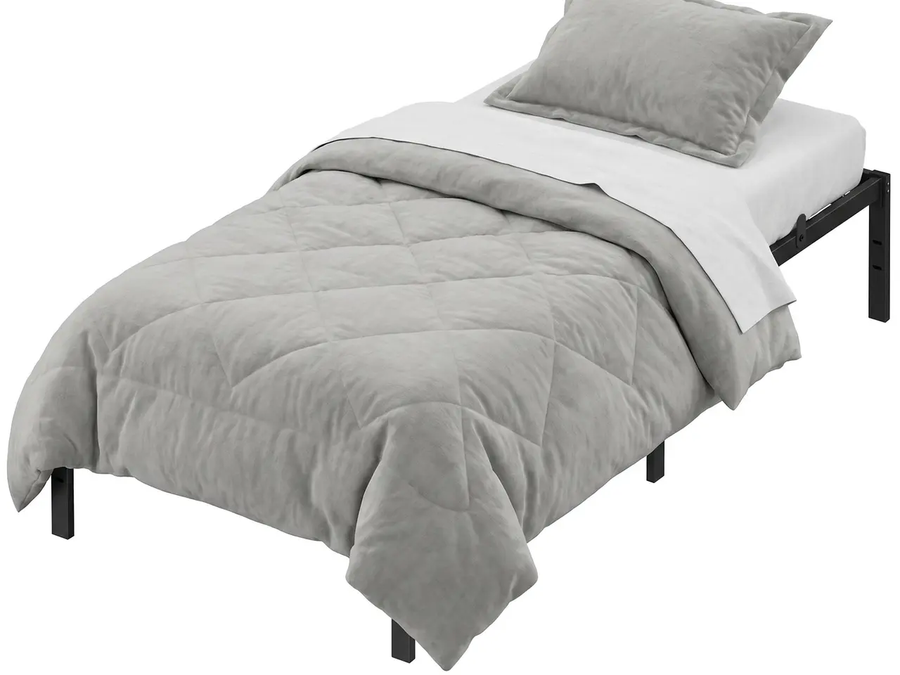 Billede 1 - Sengestel 90 x 200 cm i stål - mat sort