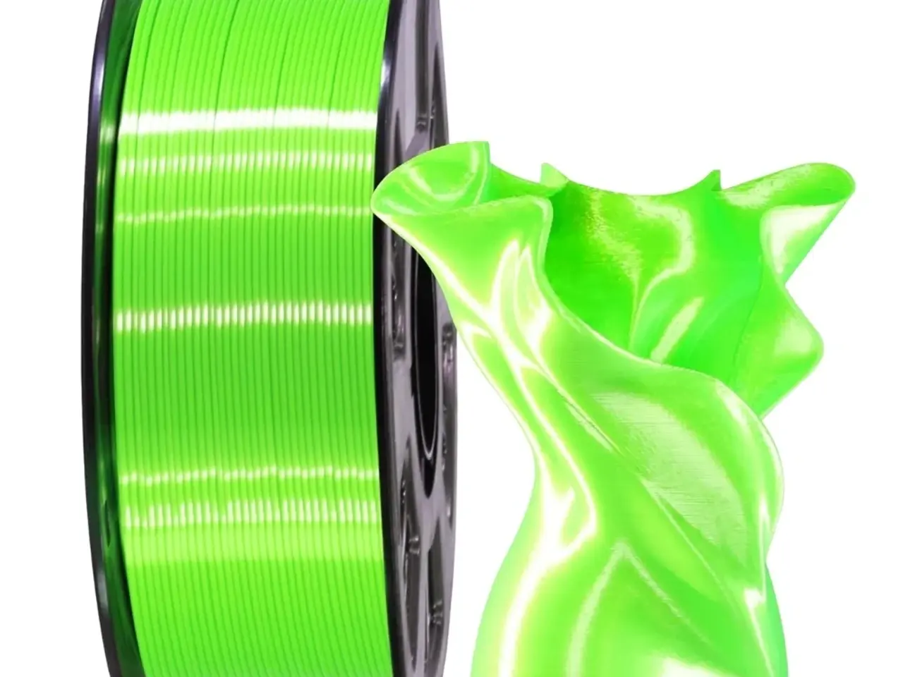 Billede 1 - SKILPRO - Silk PLA++ Filament - Green - 1kg