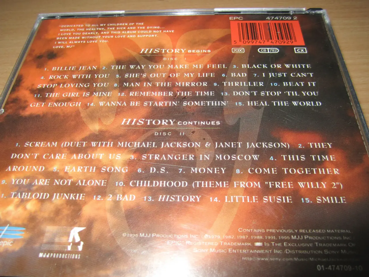 Billede 2 - MICHAEL JACKSON. History 2 x Cd.