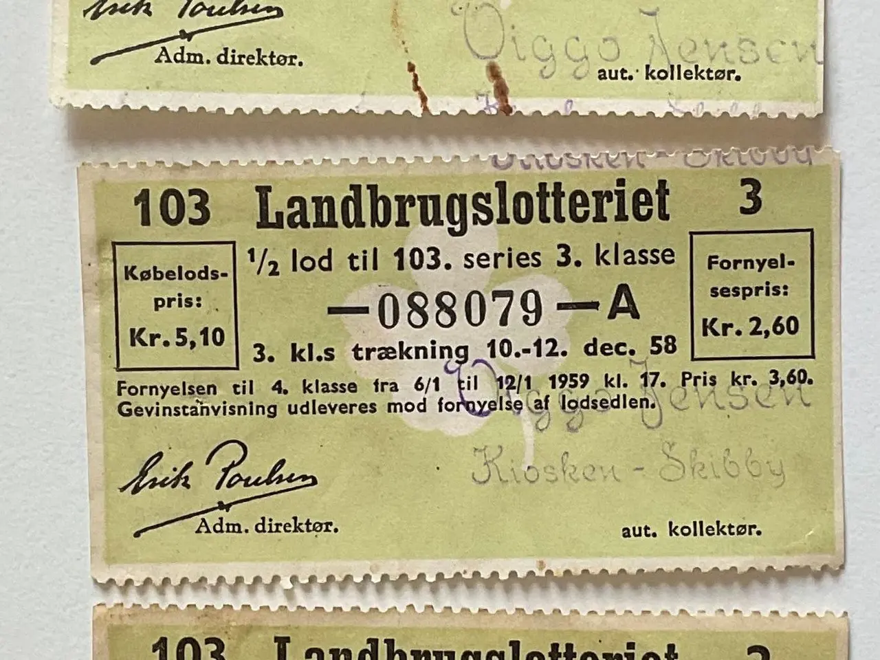 Billede 1 - Årgang 1958 Landbrugslotteriet Kiosken Skibby