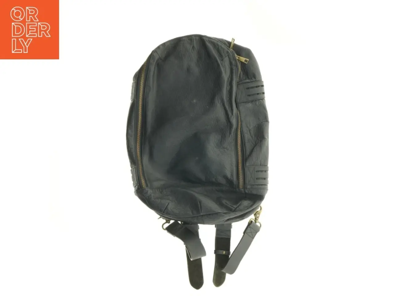 Billede 1 - Sort rygsæk i læder fra Motorius (str. 51 x 38 cm)