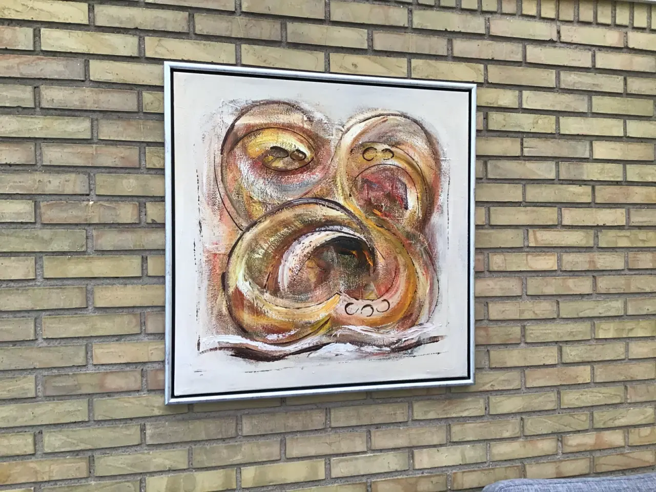 Billede 4 - Stort oliemaleri,  85 x 85 cm. incl. ramme