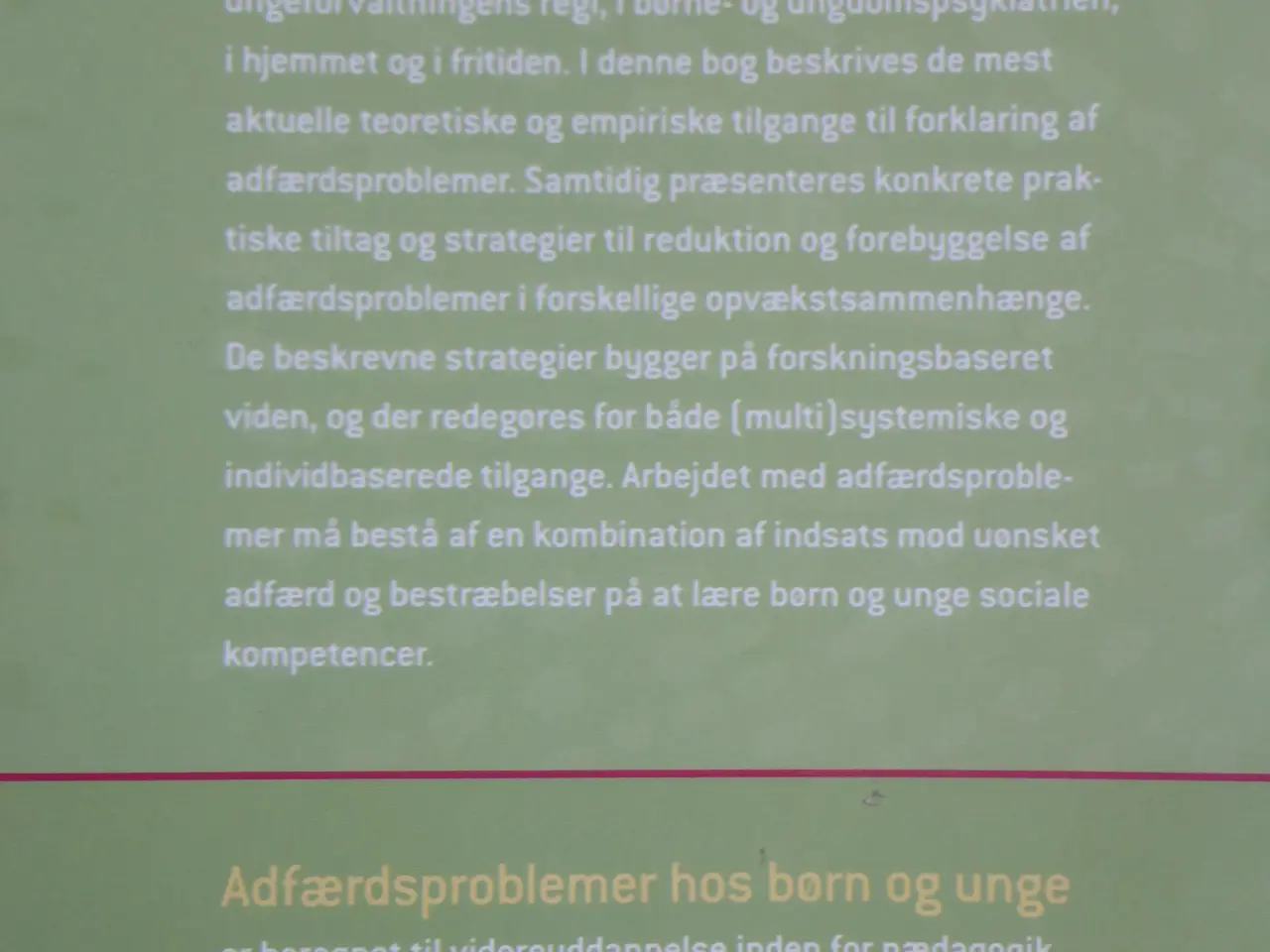 Billede 2 - Adfærdsproblemer hos børn og unge :