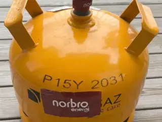 5 kg gasflaske stål (Plomberet)