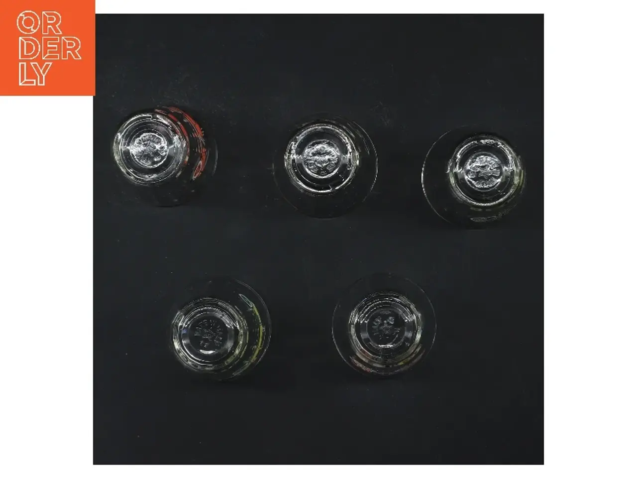 Billede 2 - 5 dekorative glas med biler (str. 5 stk Ø 5 cm længde 7 cm)