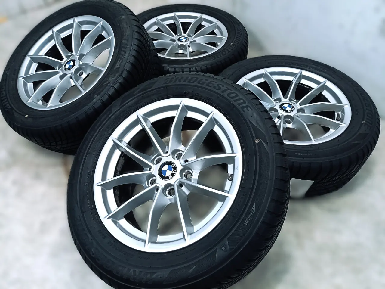 Billede 2 - 5x112 16 ET22 nav 66,6ø BMW vintersæt inkl.TPMS