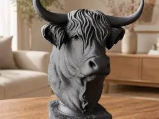 Highland cow buste