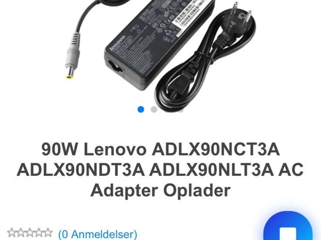 Billede 2 - Strømforsyning / oplader, Lenovo 90W