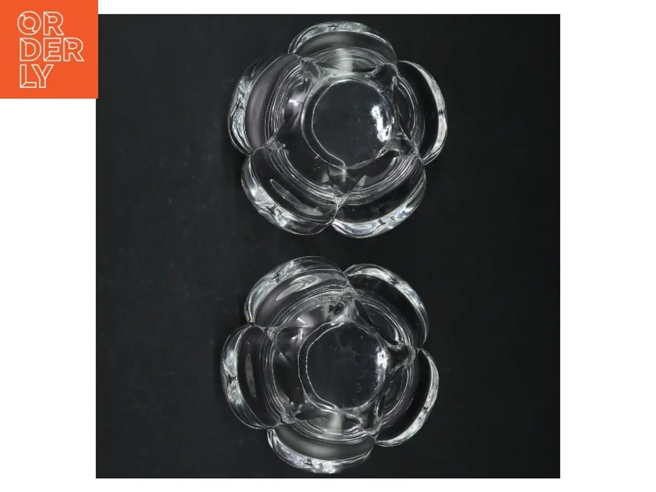 Billede 2 - Glas lysestager (str. H 9,5 cm, ø 12 cm)