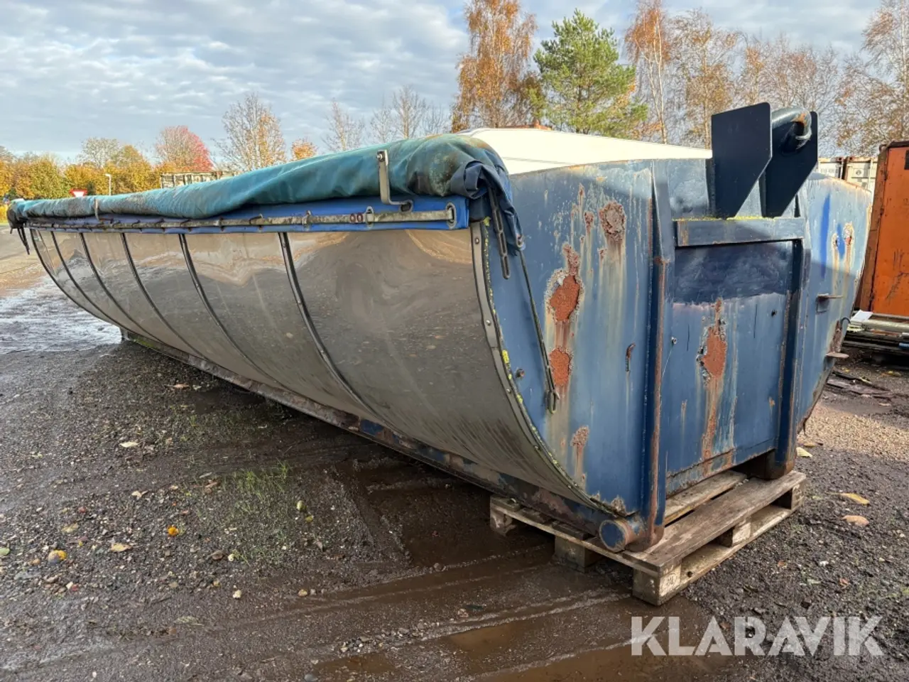 Billede 3 - Asfalt container Jøni isoleret med rullepresenning