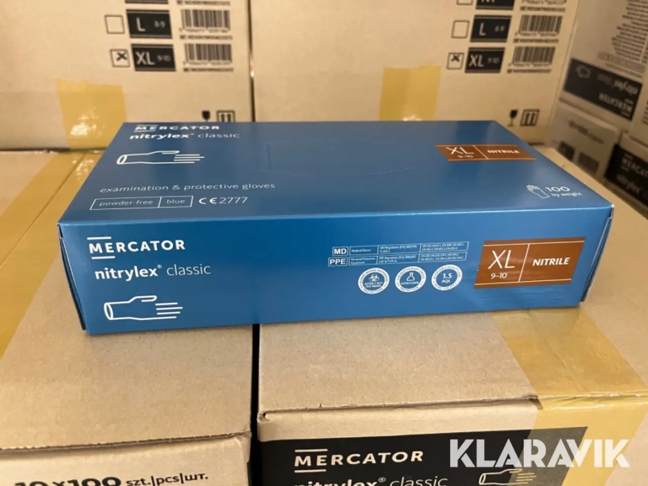 Billede 3 - Nitrilhandsker Mercator Nitrylex Classic størrelse XL - 10 kasser