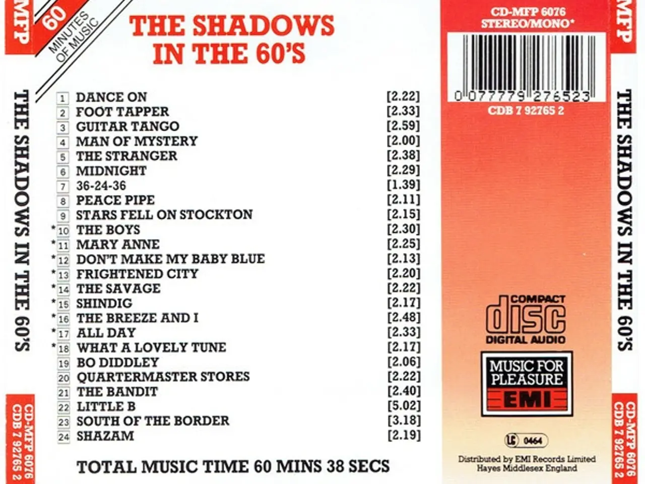 Billede 4 - The Shadows – The Shadows In The 60's – CD