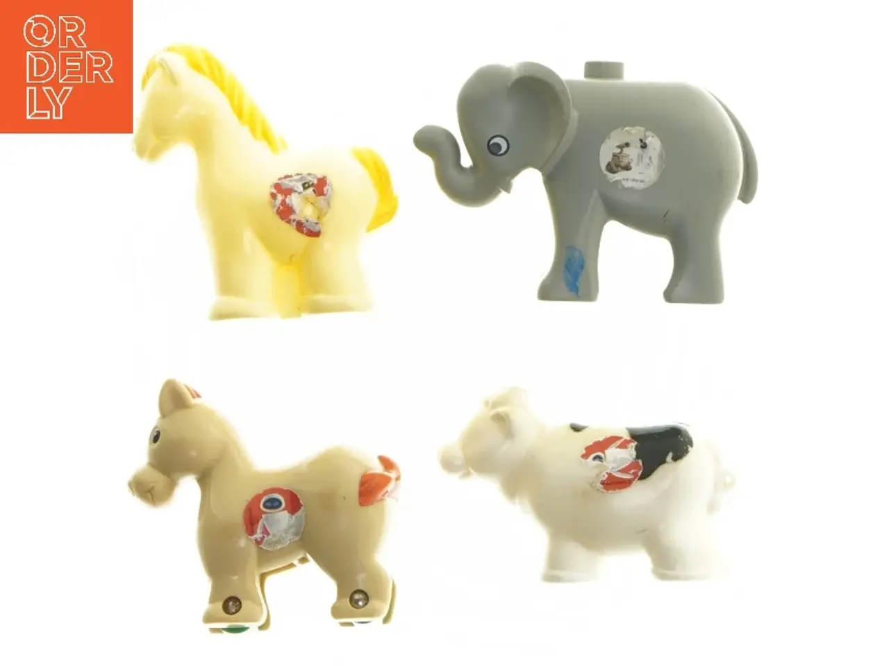 Billede 3 - Plastikdyrefigurer med hjul (str. ca. 7 cm)
