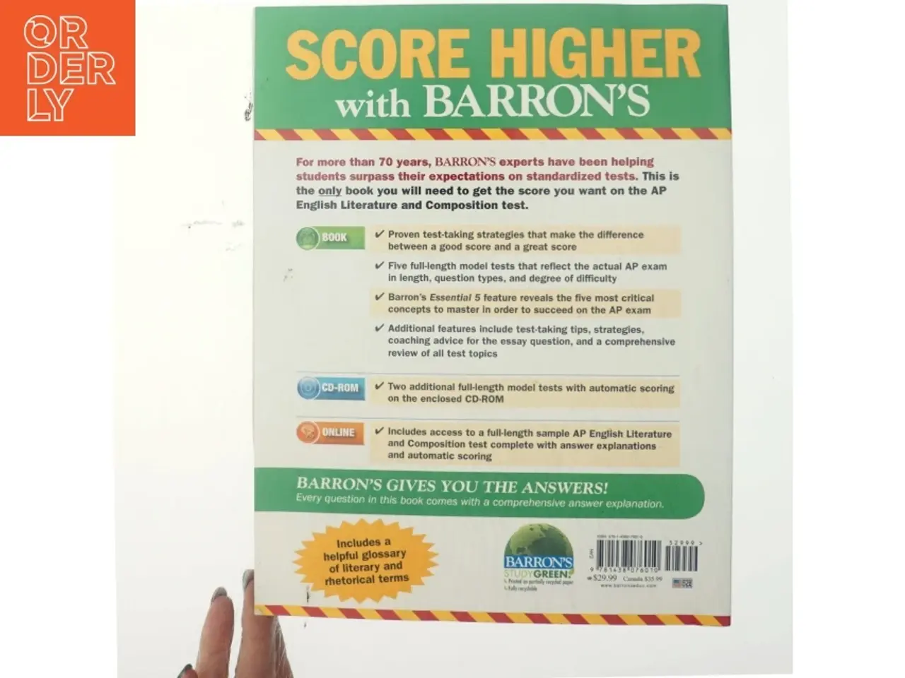 Billede 3 - Barron's AP English Literature and Composition with CD-ROM af George Ehrenhaft (Bog)