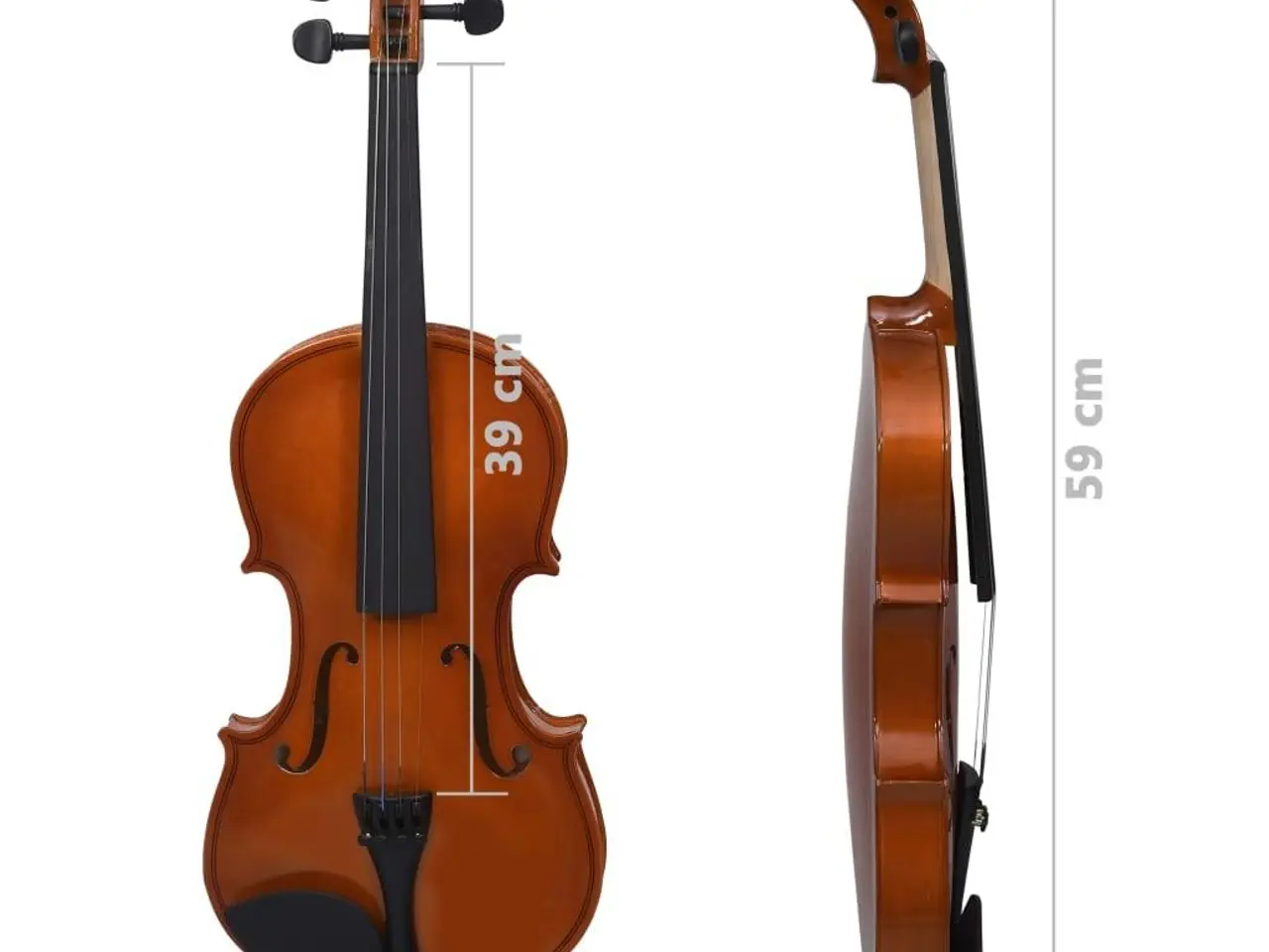 Billede 11 - Violinsæt 4/4 med bue, hagestøtte og taske