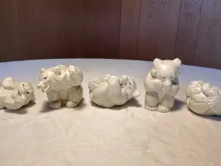 Celadon bjørne figurer fra Royal Copenhagen