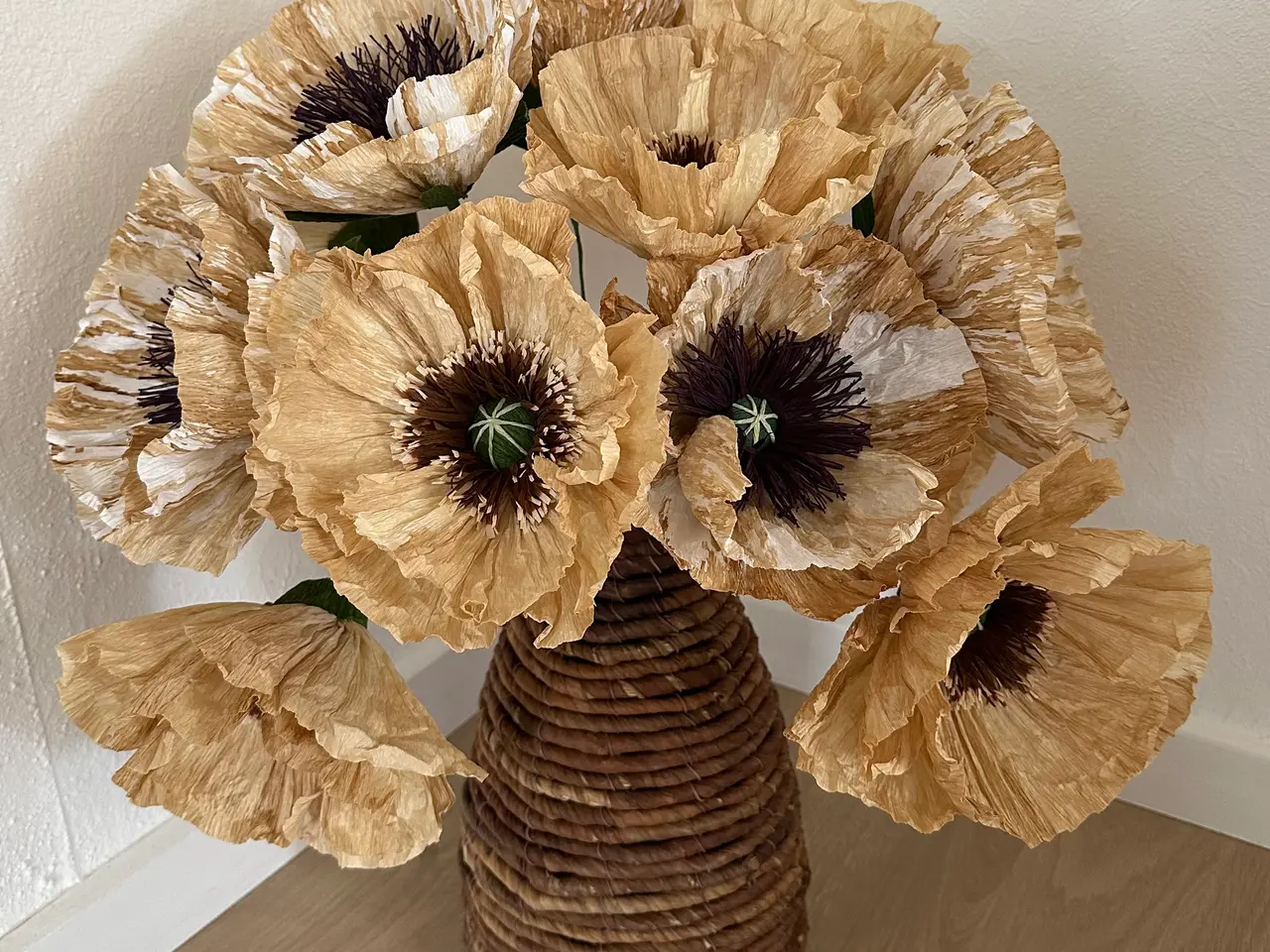 Billede 1 - Crepepapirs blomster