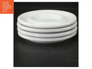 Hvide tallerkener, 4 stk fra IKEA (str. 4 styk. ø. 14 cm)