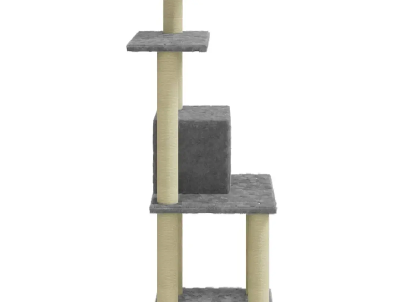 Billede 4 - Kradsetræ med sisal-kradsestolper 105 cm - lysegrå