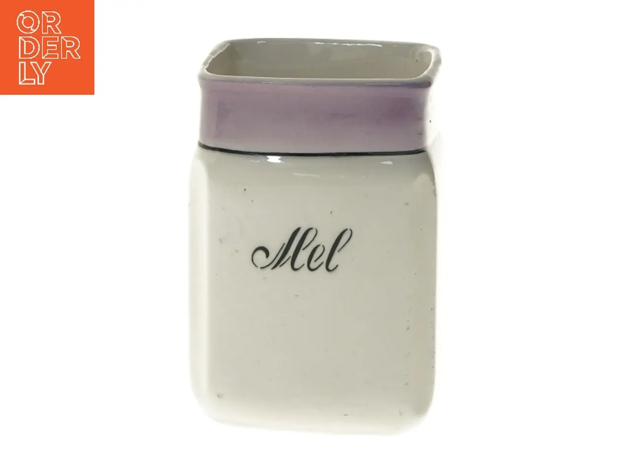 Billede 1 - Keramikflask til mel (str. 16x10,5 cm)