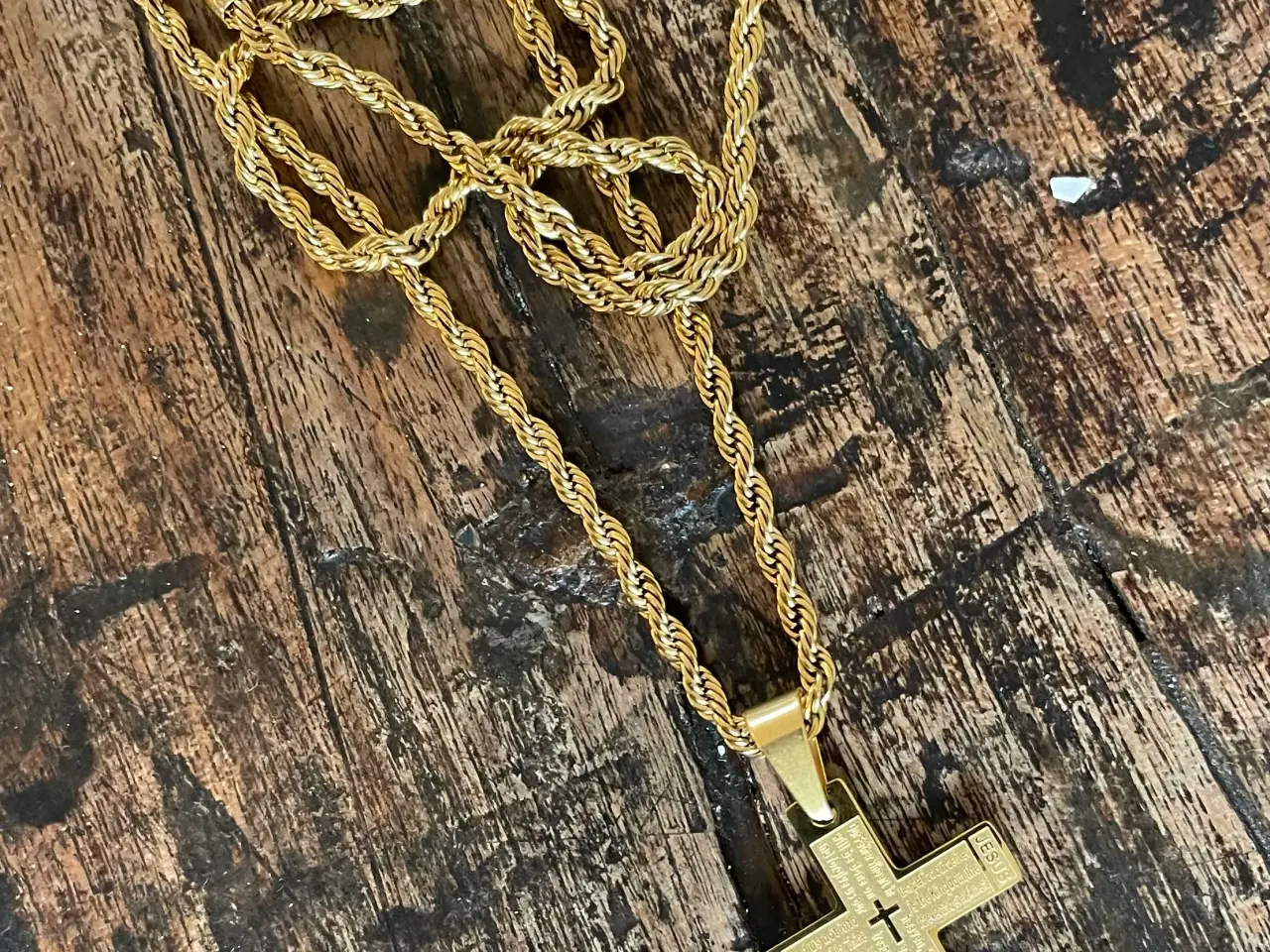 Billede 6 - Forskellige 14kt goldfilled halskæder med kors