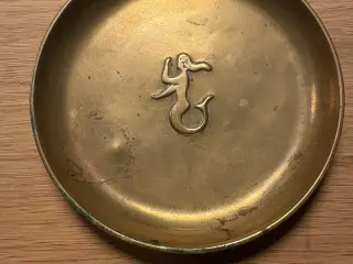 Bronze skål med havfrue