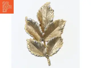 Guld blad broche (str. 4,5 cm)
