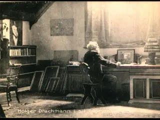 Skagen - Holger Drachmann i sit Arbejdsværelse - Schjeldes 7455 - Ubrugt