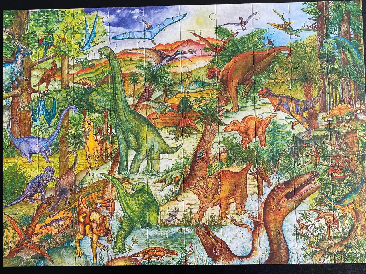 Billede 3 - Djeco Puslespil - Dinosaurer 100 Store brikker