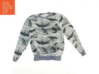 Sweatshirt med fuglemotiv (str. 41x57 cm)