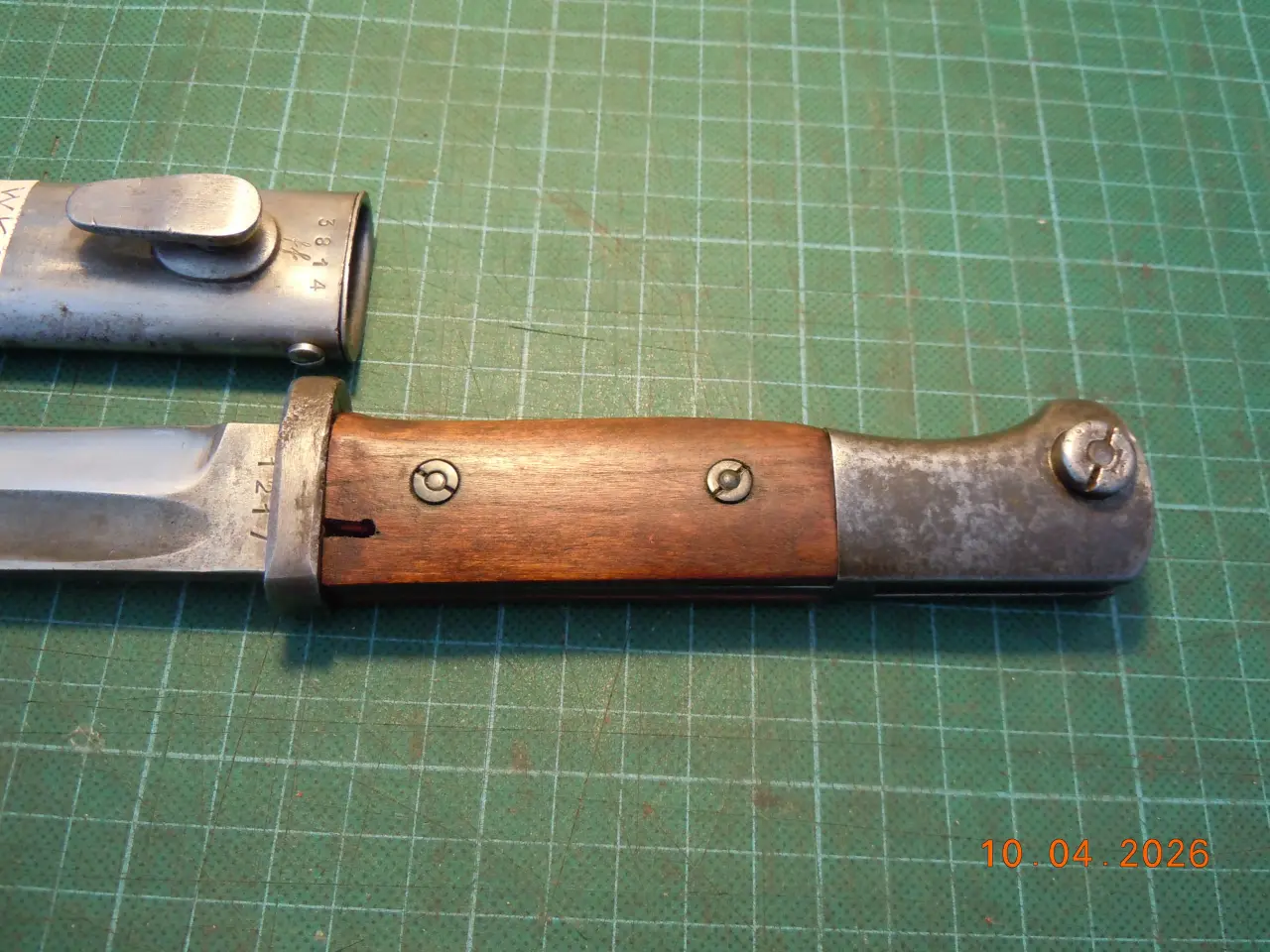 Billede 7 - Bajonet, tysk, 84/98 model, med stålskede