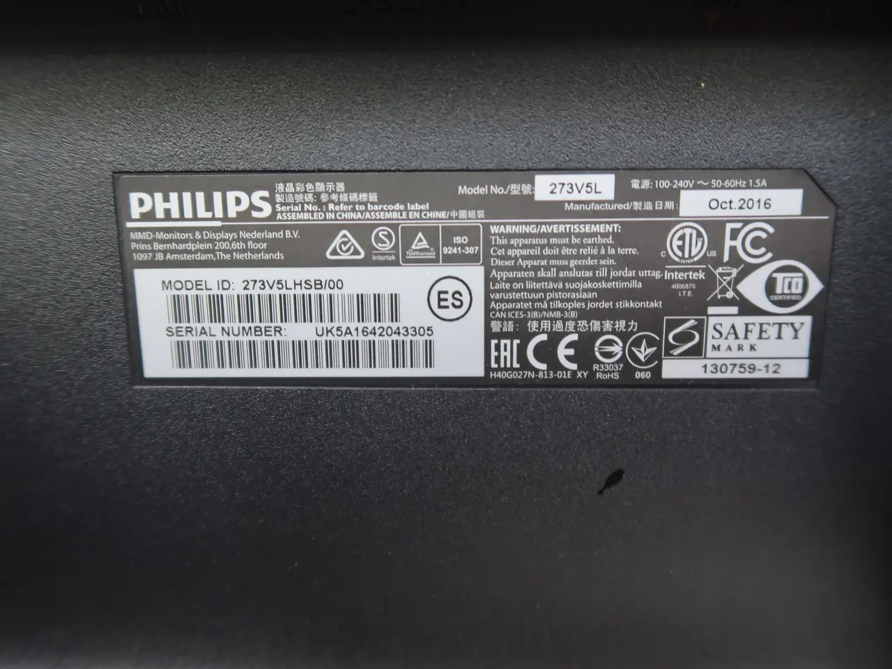 Billede 4 - Philips 273V5L 27" LED-computerskærm - sort