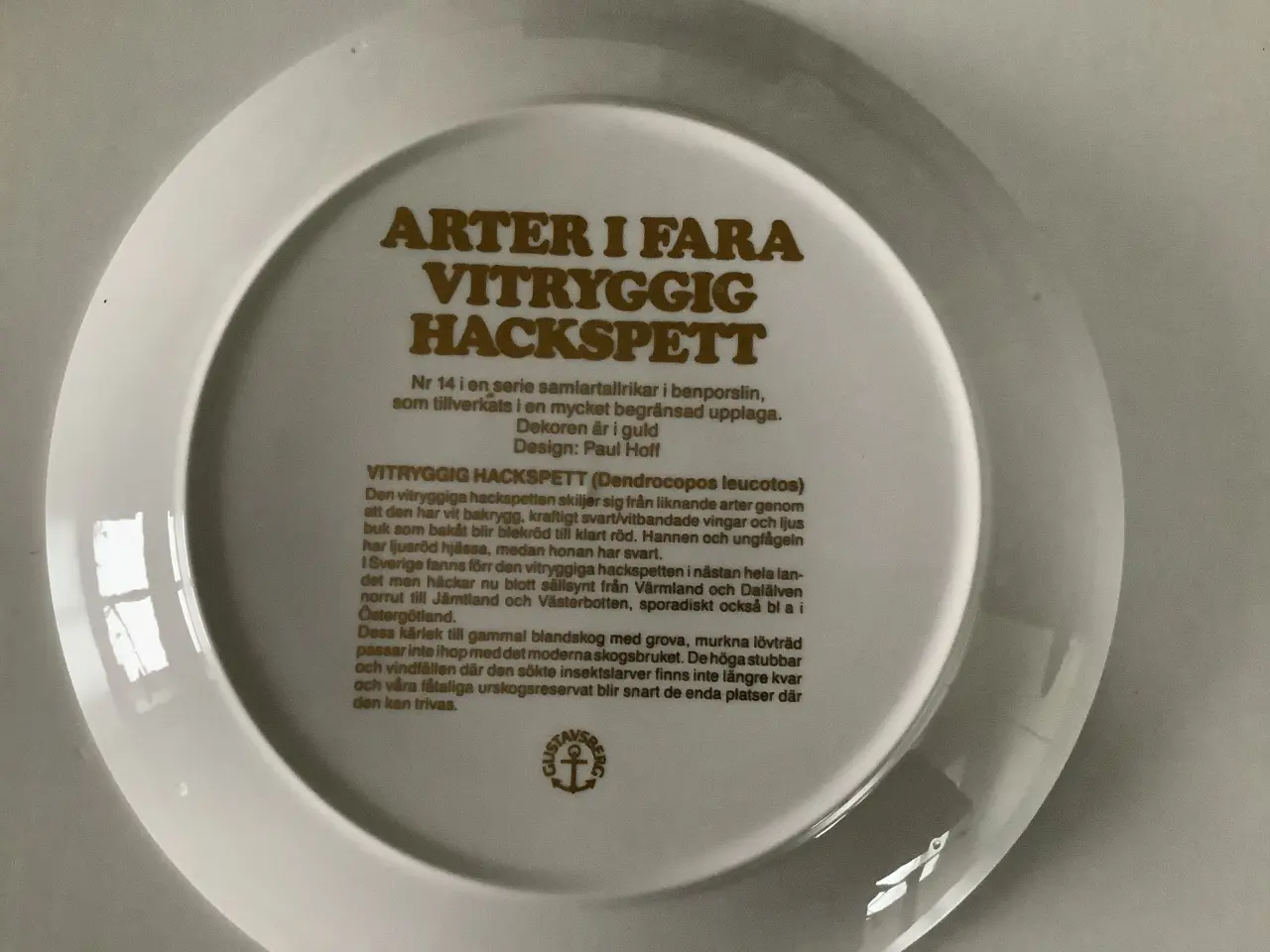Billede 6 - Gustavsberg " Arter i Fara" 5 forskellige