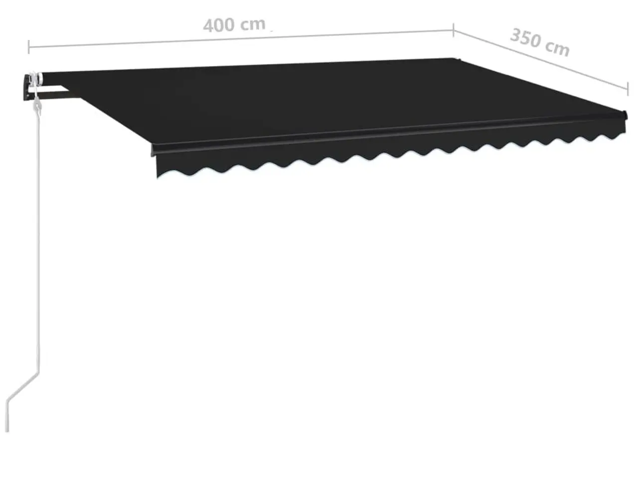 Billede 8 - Markise 400 × 350 cm - automatisk betjening, antracitgrå