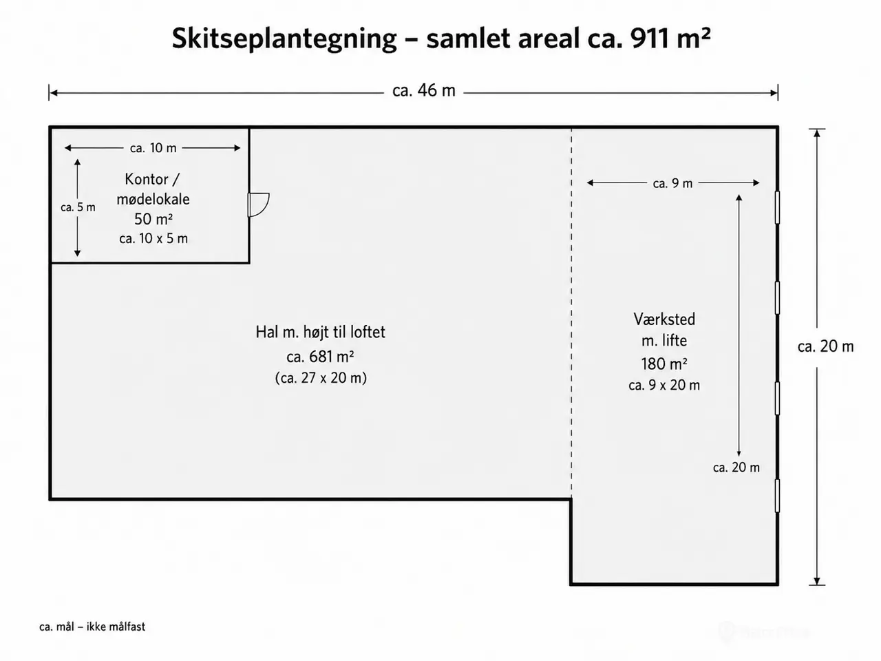 Billede 8 - Erhvervslejemål på 911 m² med værksted. hal og kontor